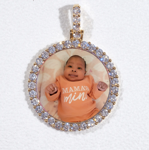 3D CIRCLE CUSTOM PICTURE PENDANT SMALL SIZE