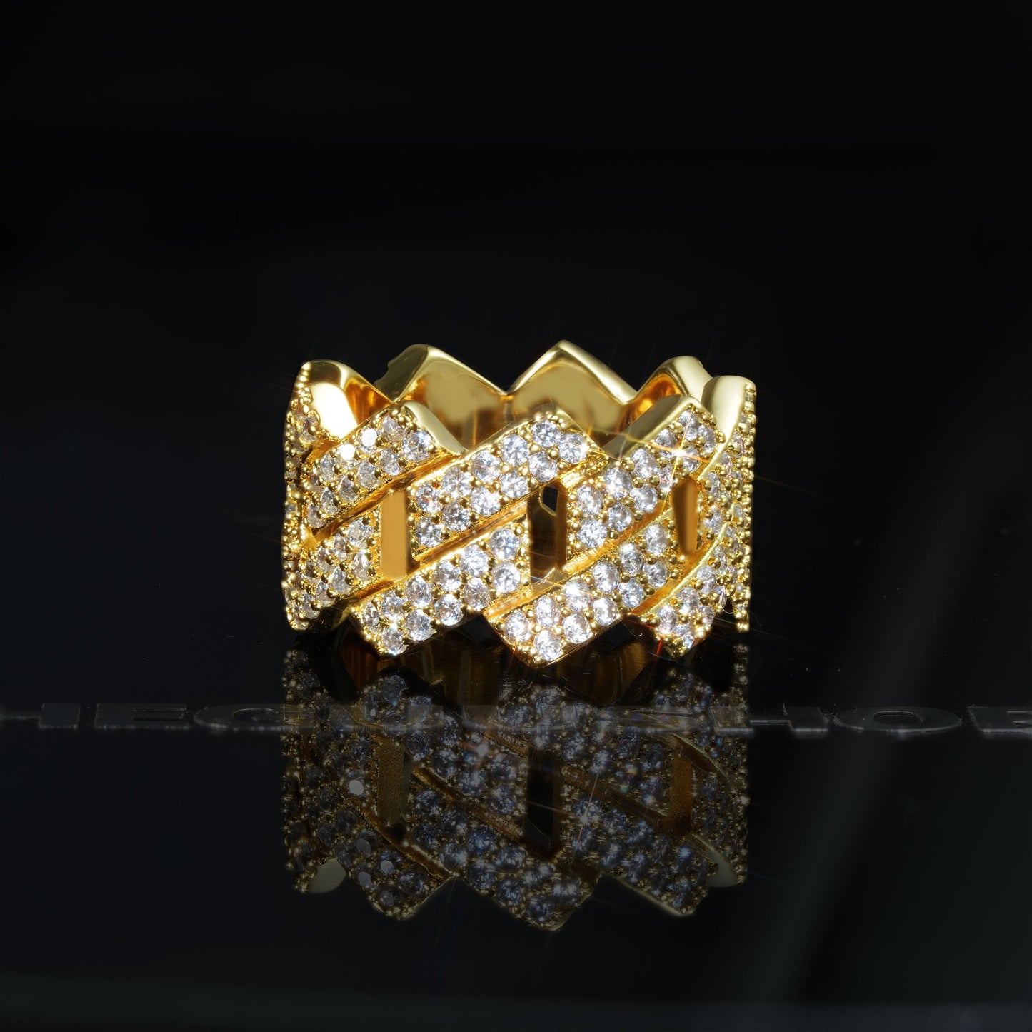 18K Gold-Plated Micro-inlay AAA CZ Ring