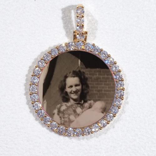 3D CIRCLE CUSTOM PICTURE PENDANT SMALL SIZE