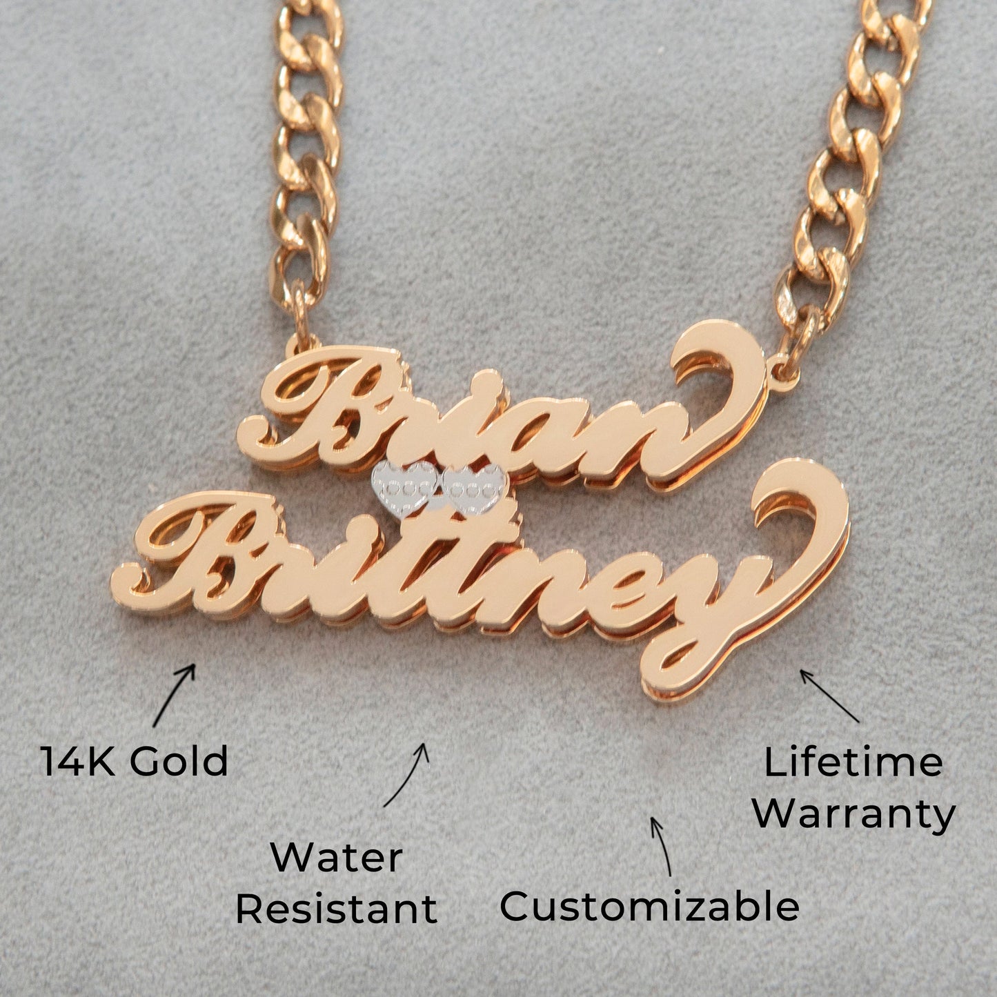 Women Jewelry - Rose Gold Name Necklace | Style # N28