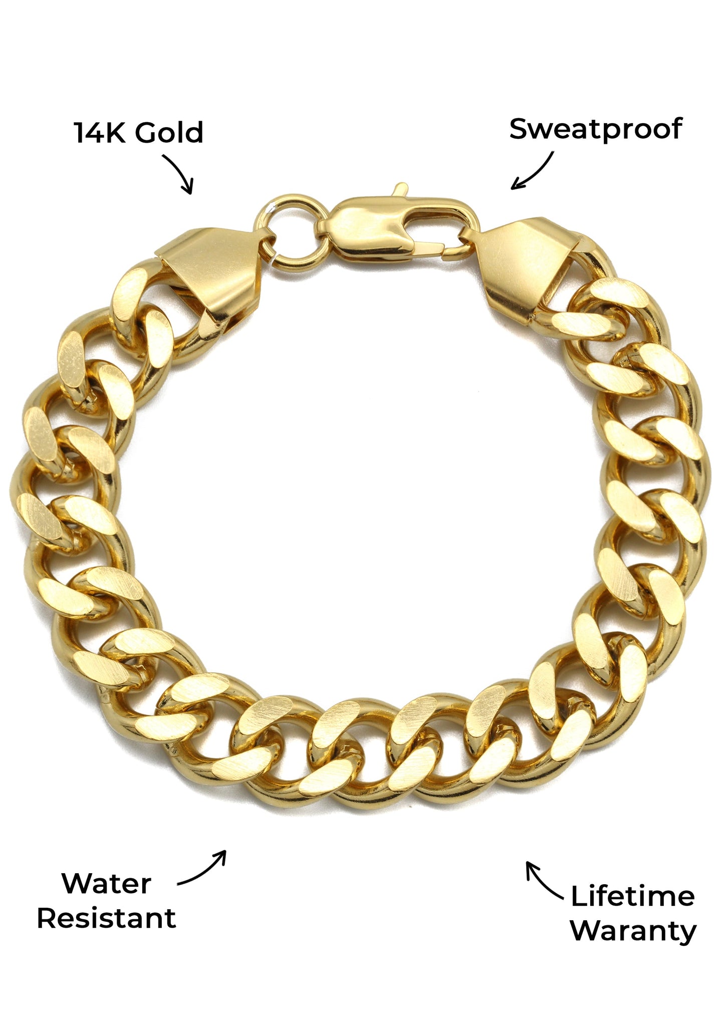 Gold Jewelry - Gold Curb Bracelet