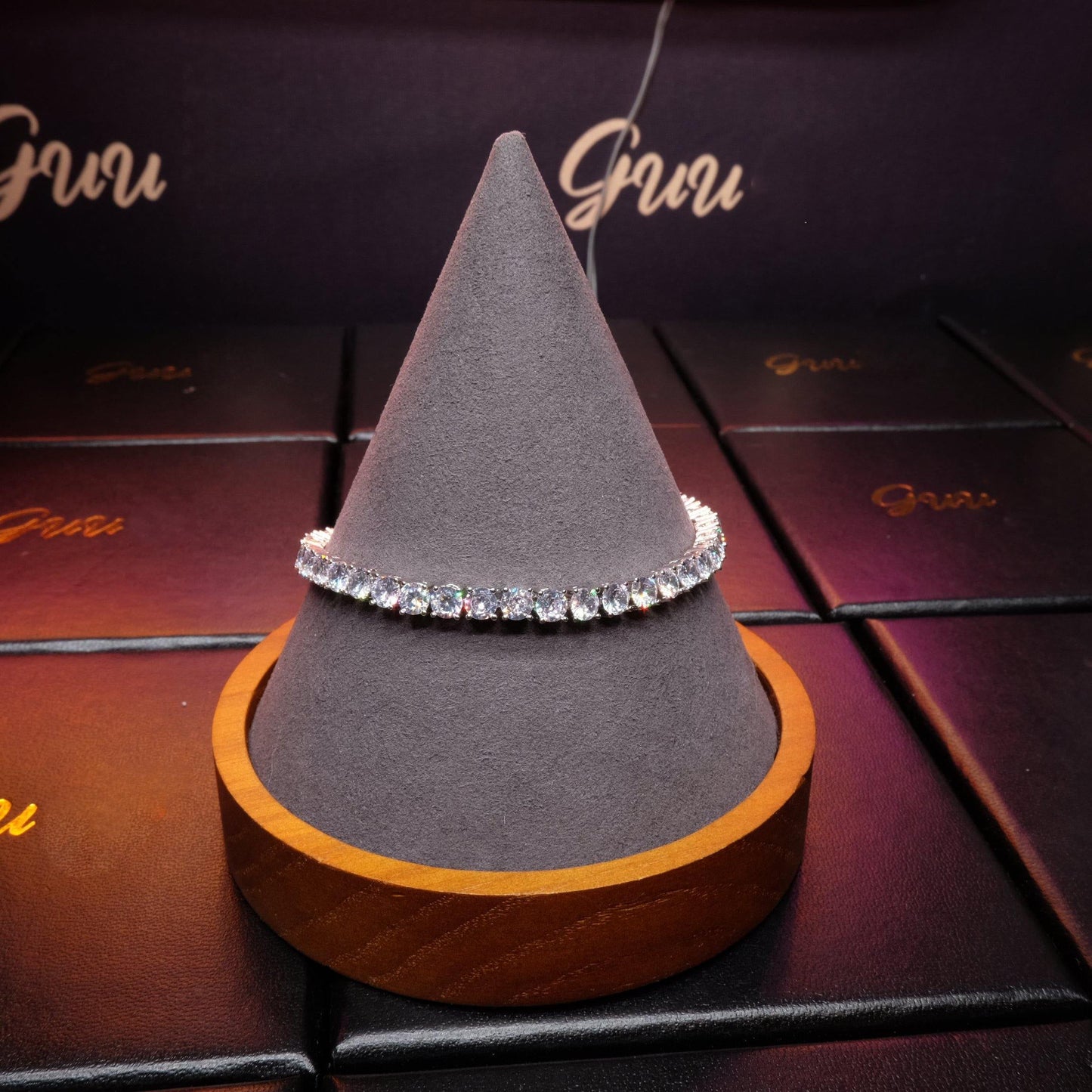 18k Gold-Plated 5mm AAA CZ Hip Hop Tennis Chain # Tennis Bracelet (Reward)