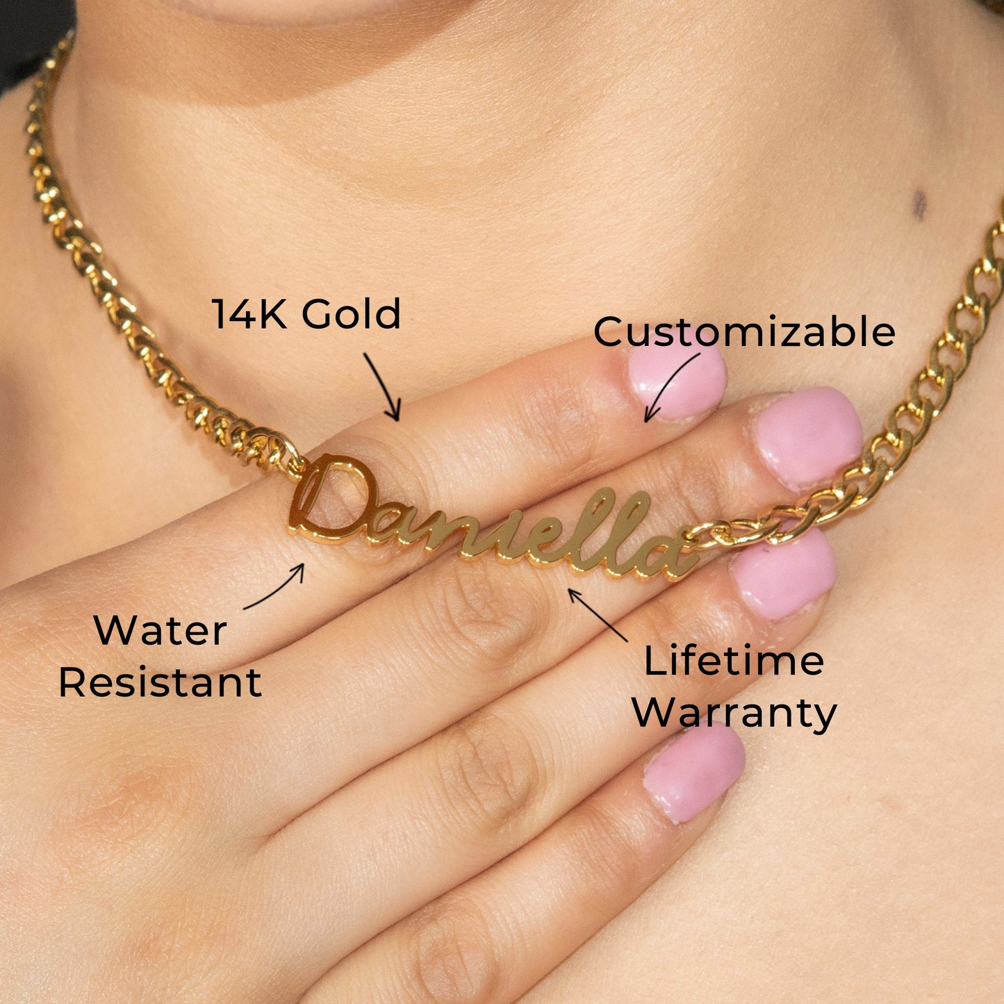 Women Jewelry - Gold Name Necklace | Style # N17