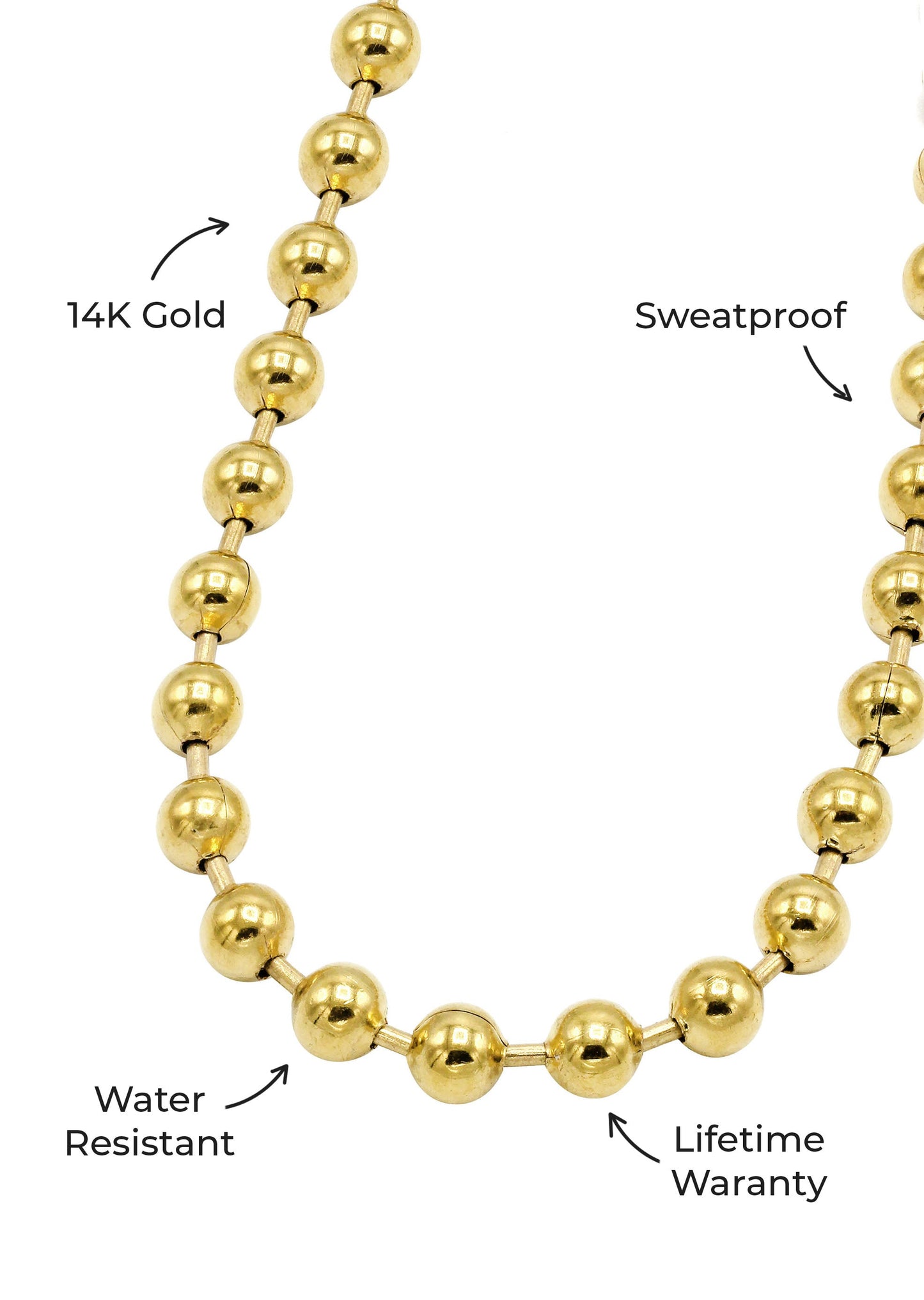 Gold Jewelry - Mens 14K Gold Chain Dog Tag