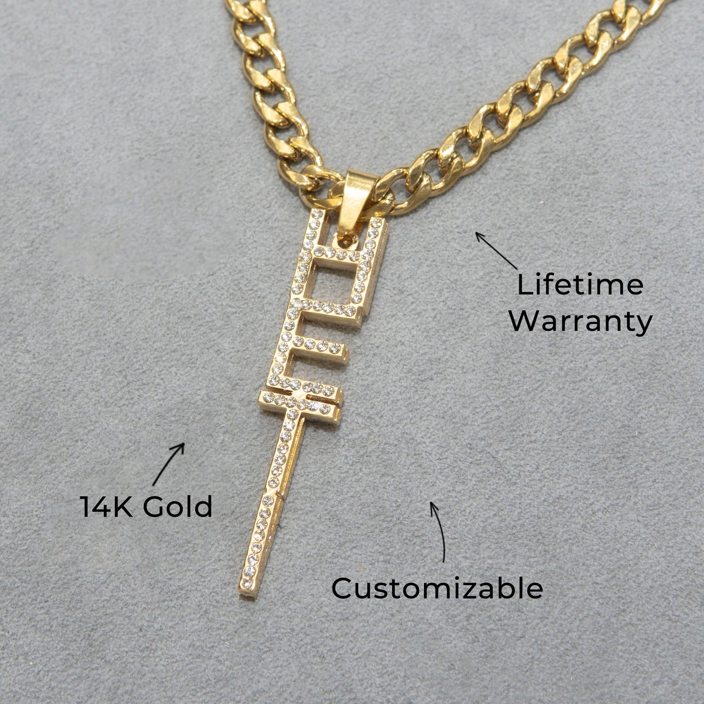 Women Jewelry - Iced Out VVS Name Necklace | Style # N21