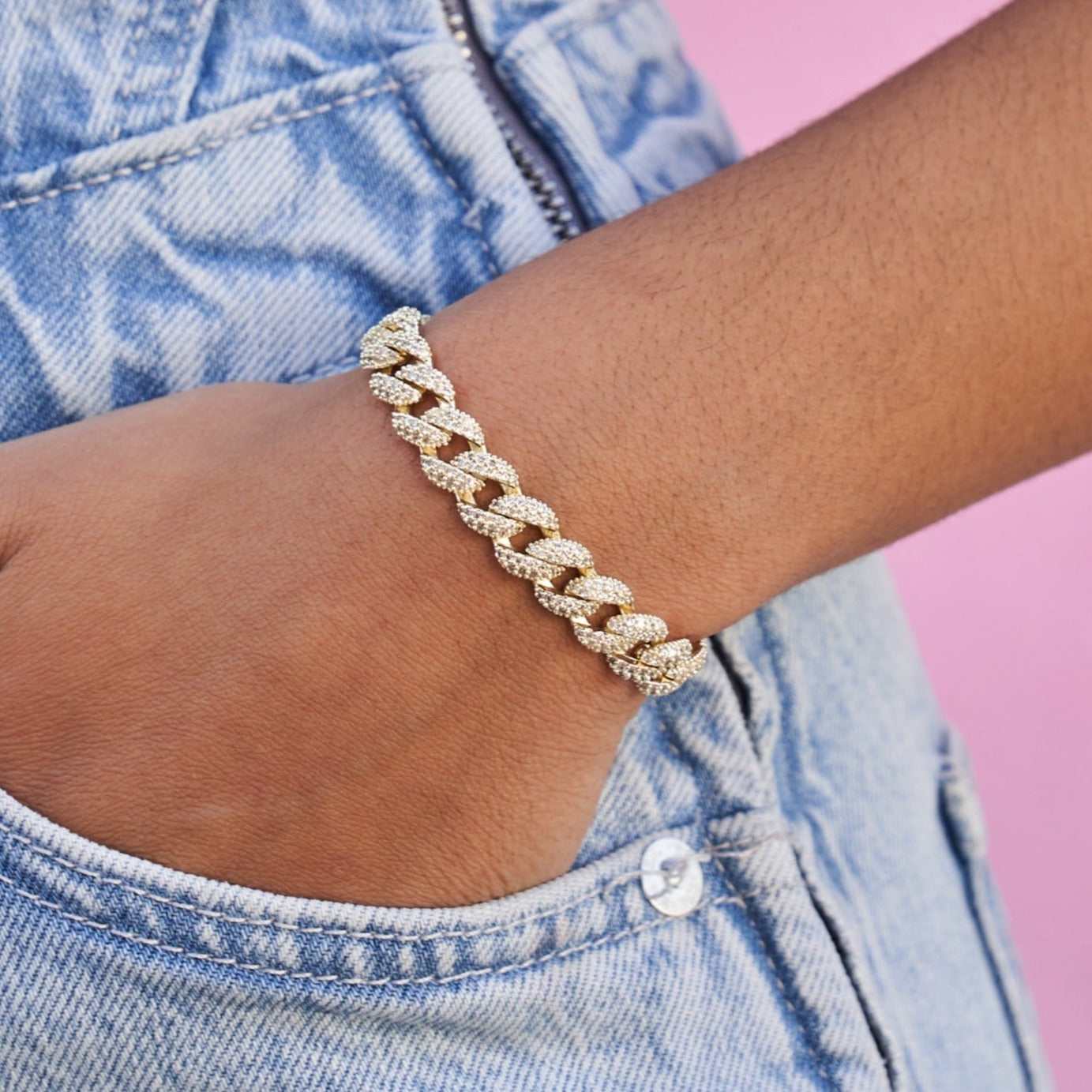 Diamond Cuban Necklace + Bracelet Gift Bundle in Yellow Gold - 8.5mm