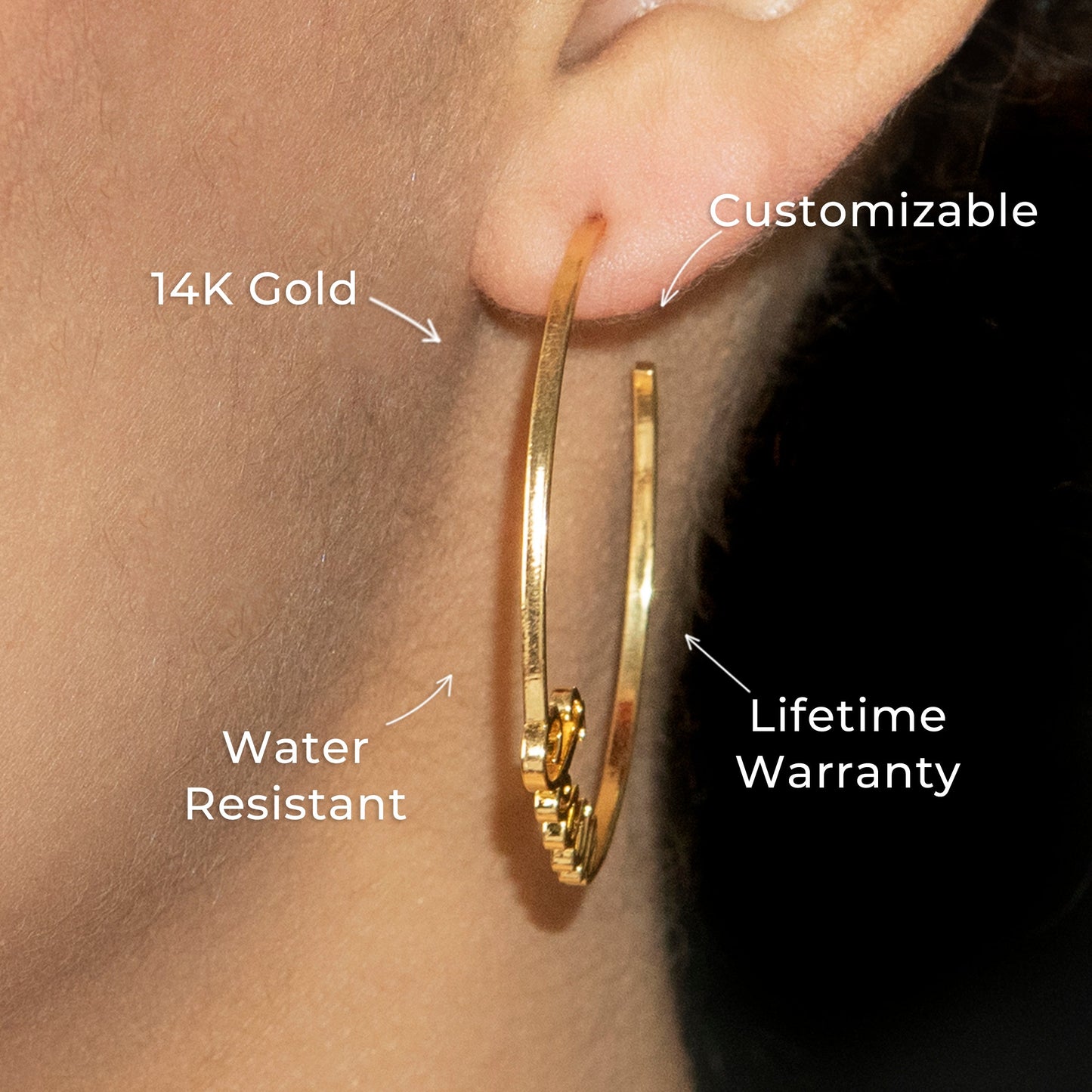 Women Jewelry - 14K Gold Hoop Earrings | Style # E21