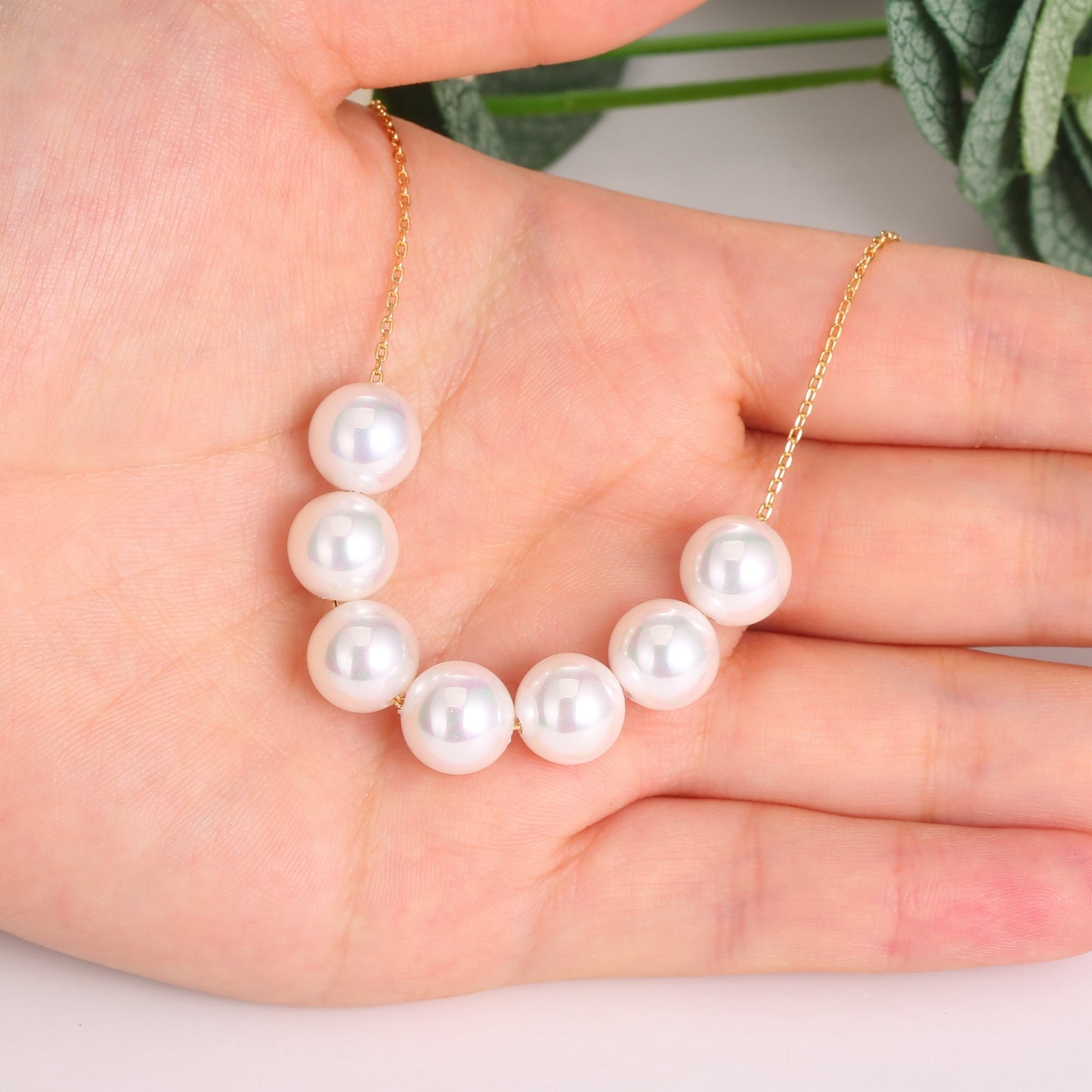 18K Gold Plated Evening Pearl Necklace
