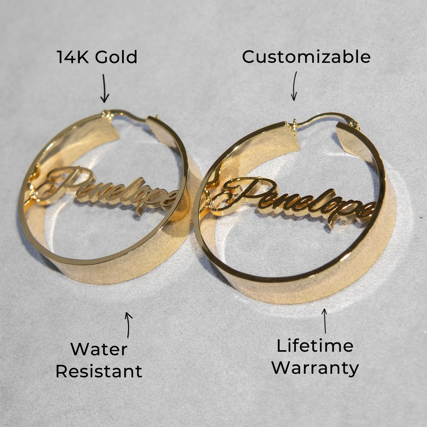 Women Jewelry - 14K Gold Hoop Earrings | Style # E18