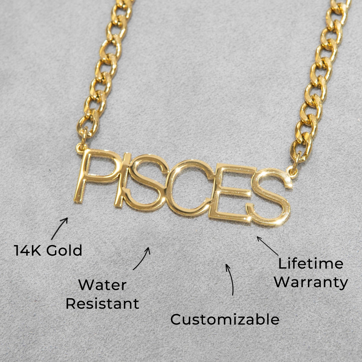 Women Jewelry - Gold Name Necklace | Style # N08