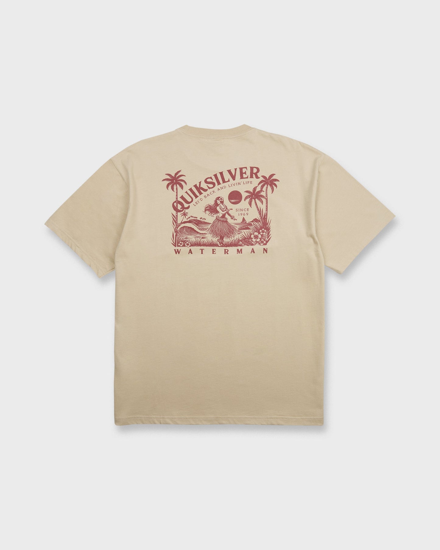 Waterman Lei'd Back Short Sleeve Cotton T-Shirt - Plaza Taupe