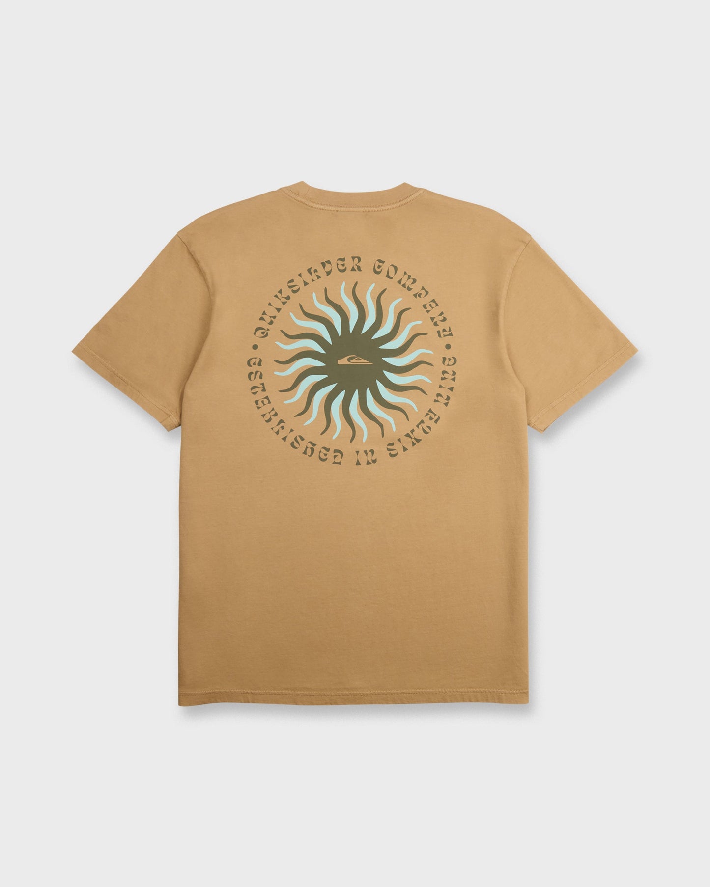 Sunny Day Pigment Dye Short Sleeve Cotton T-Shirt - Tobacco