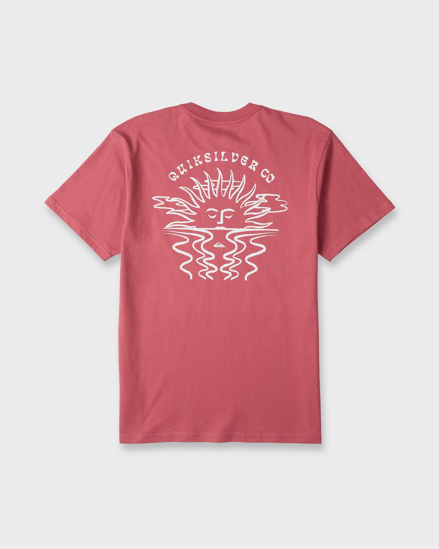 Sun Down Classic Short Sleeve Knit T-Shirt - Slate Rose