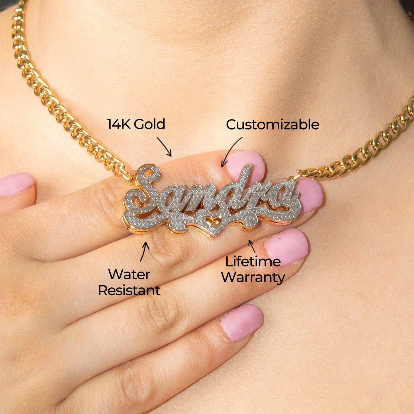 Women Jewelry - Gold Name Necklace | Style # N20