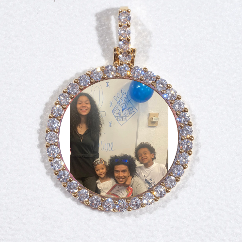 3D CIRCLE CUSTOM PICTURE PENDANT SMALL SIZE