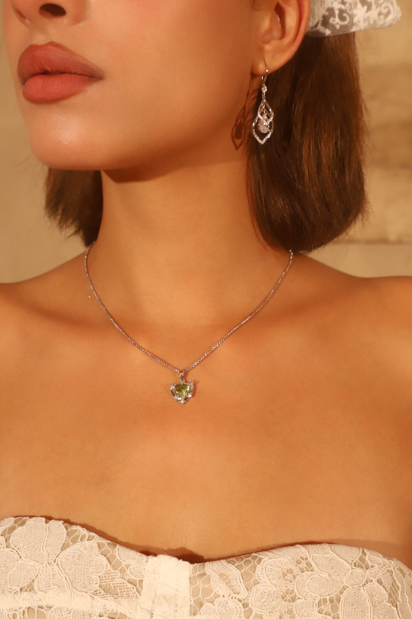Palladium White Gold Plated Diamond Droplet Earrings