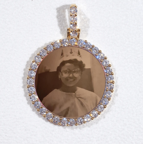 3D CIRCLE CUSTOM PICTURE PENDANT SMALL SIZE