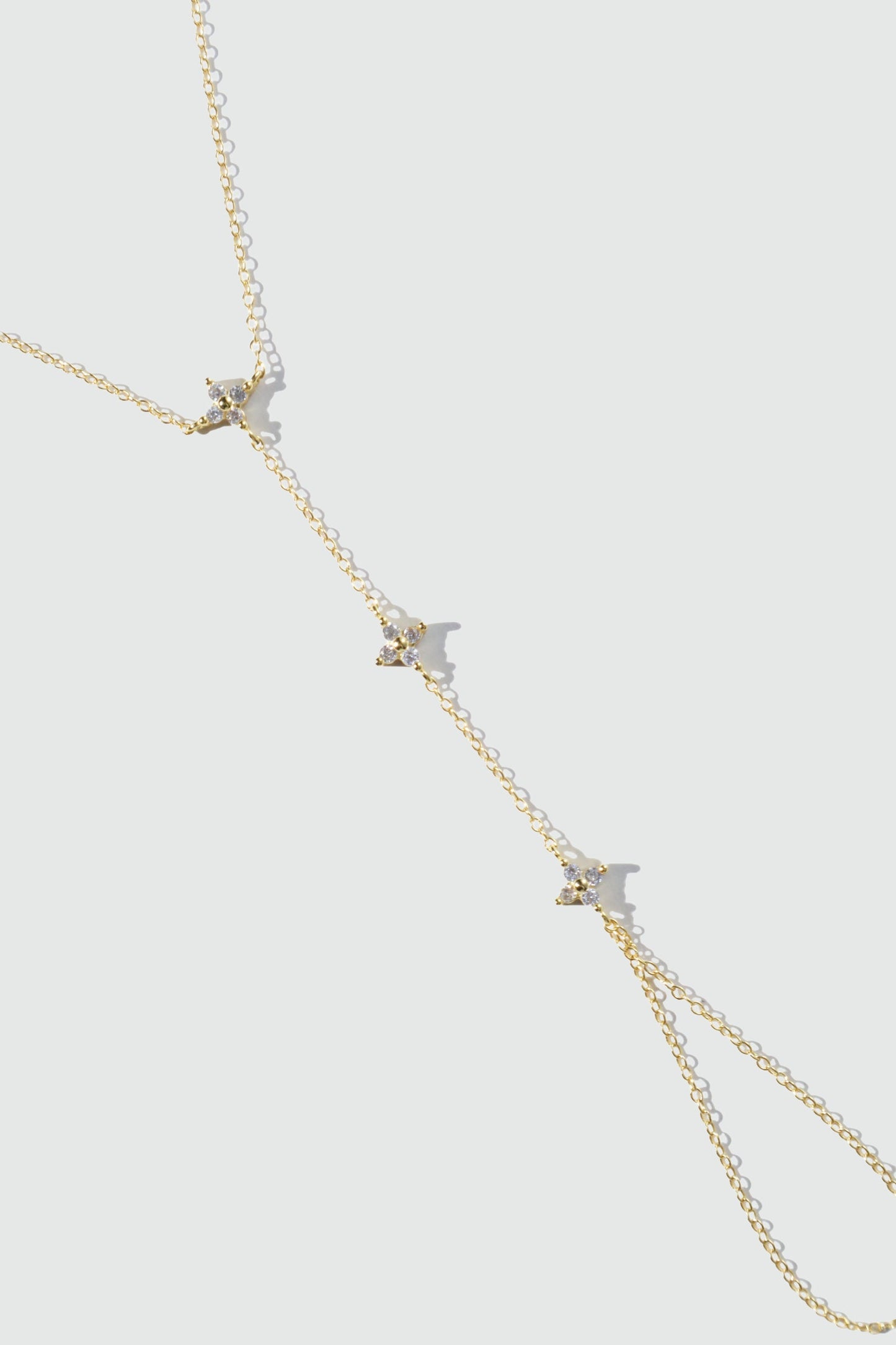 18K Gold Vermeil Starlight Petal Hand Chain Bracelet