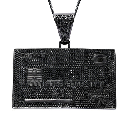 18K Gold-Plated Credit Card Bank card Iced Pendant