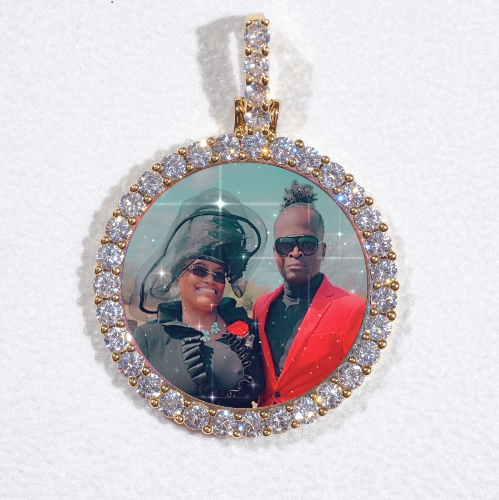3D CIRCLE CUSTOM PICTURE PENDANT SMALL SIZE