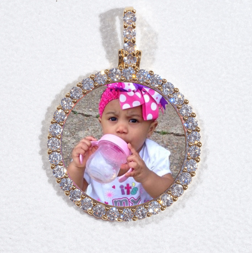 3D CIRCLE CUSTOM PICTURE PENDANT SMALL SIZE