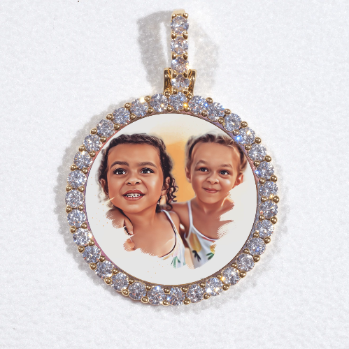 3D CIRCLE CUSTOM PICTURE PENDANT SMALL SIZE