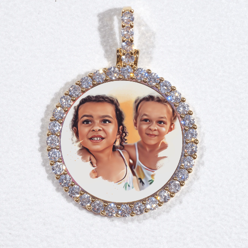 3D CIRCLE CUSTOM PICTURE PENDANT SMALL SIZE