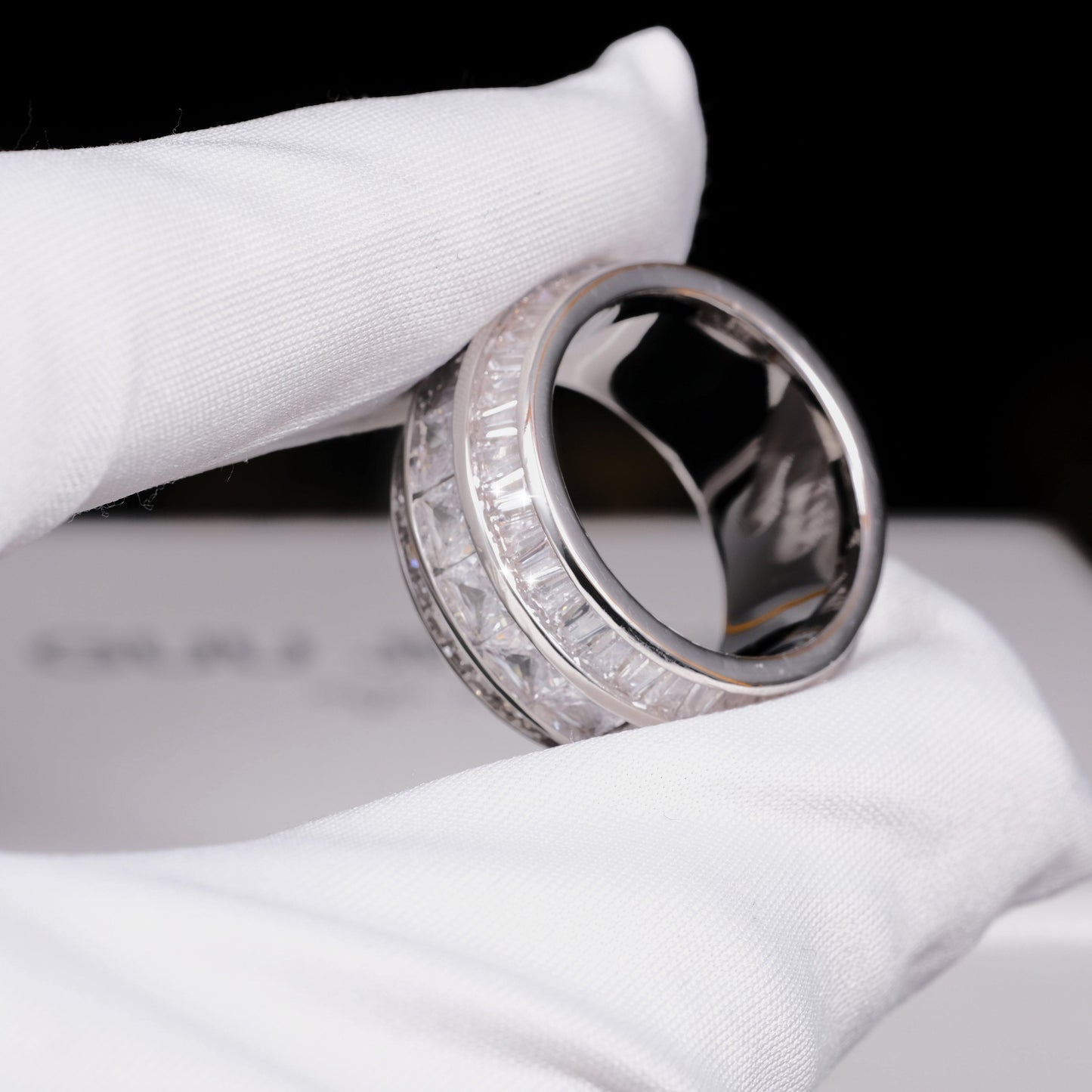 3 Layer Baguette Band Ring
