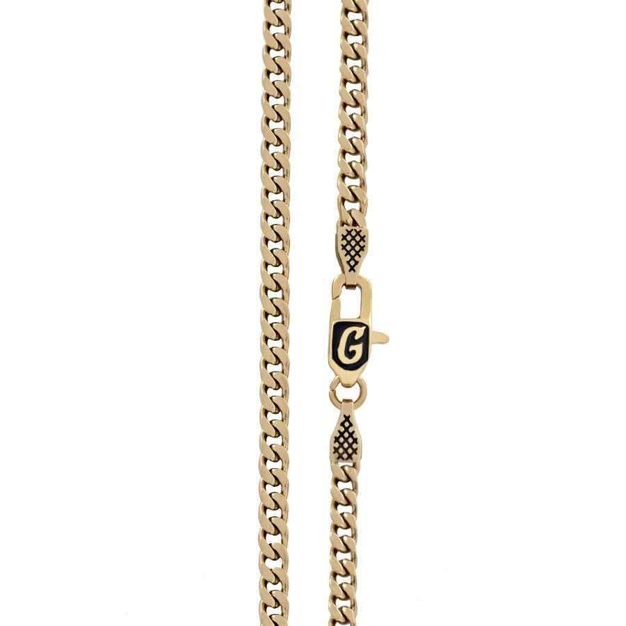 Crucifix and Lion Set in Yellow Gold