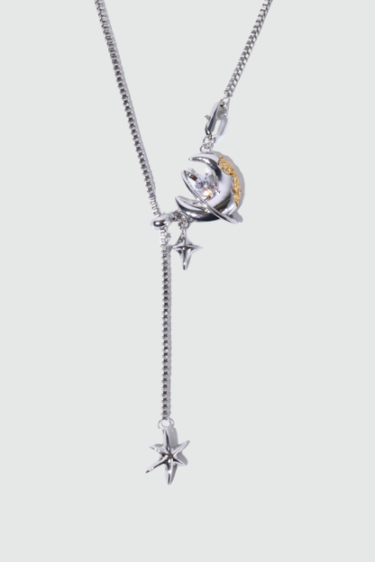 Moon Around Heart Necklace