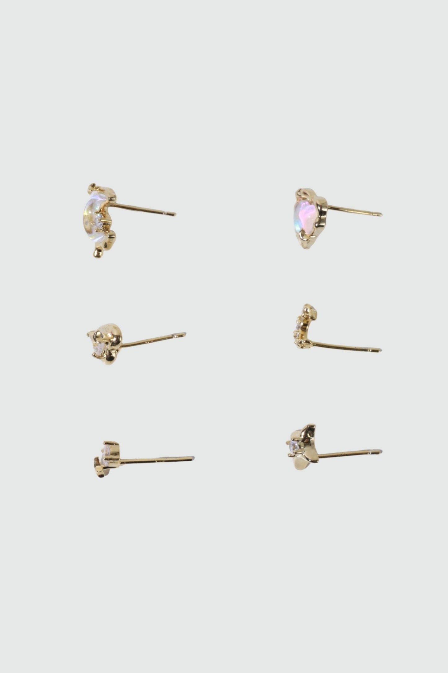 6 Pcs Moonstone + Starlet Earrings Bundle