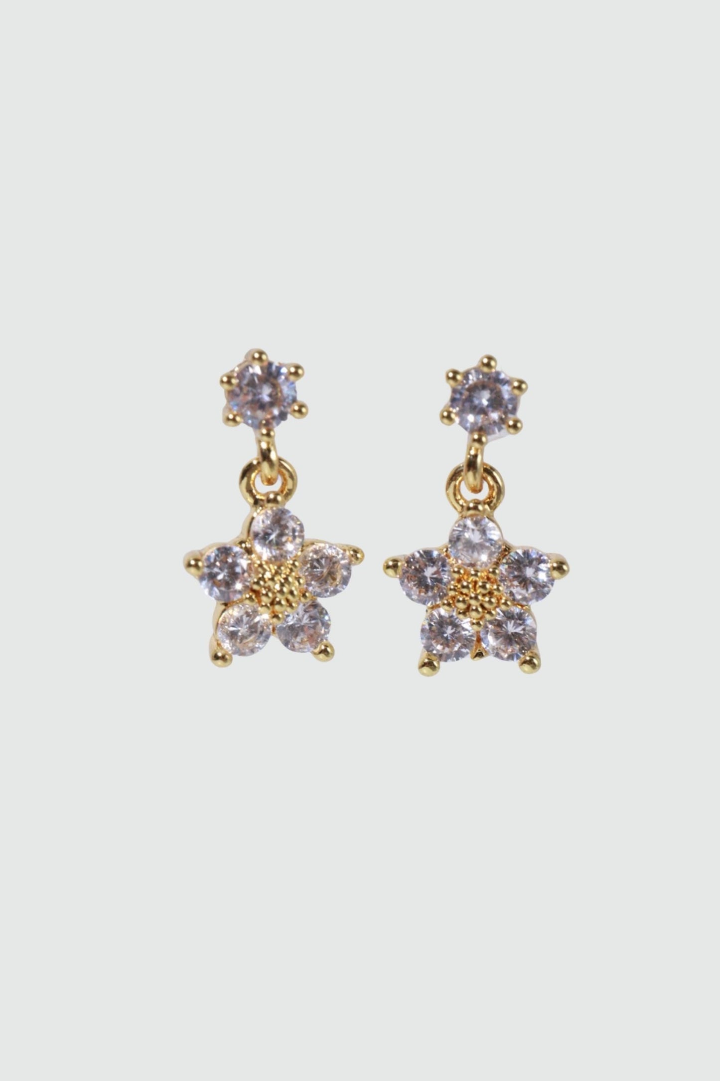 18K Real Gold Plated Diamond Starlight Bloom Earrings