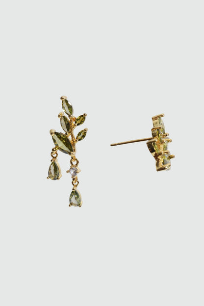 14K Real Gold Plated Verdant Vines Earrings