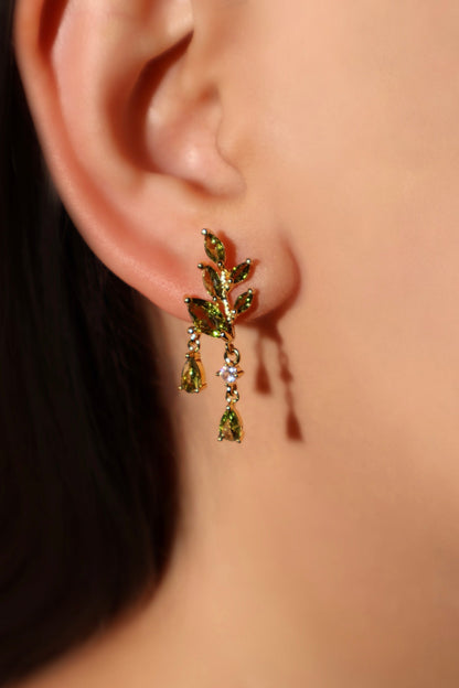 14K Real Gold Plated Verdant Vines Earrings
