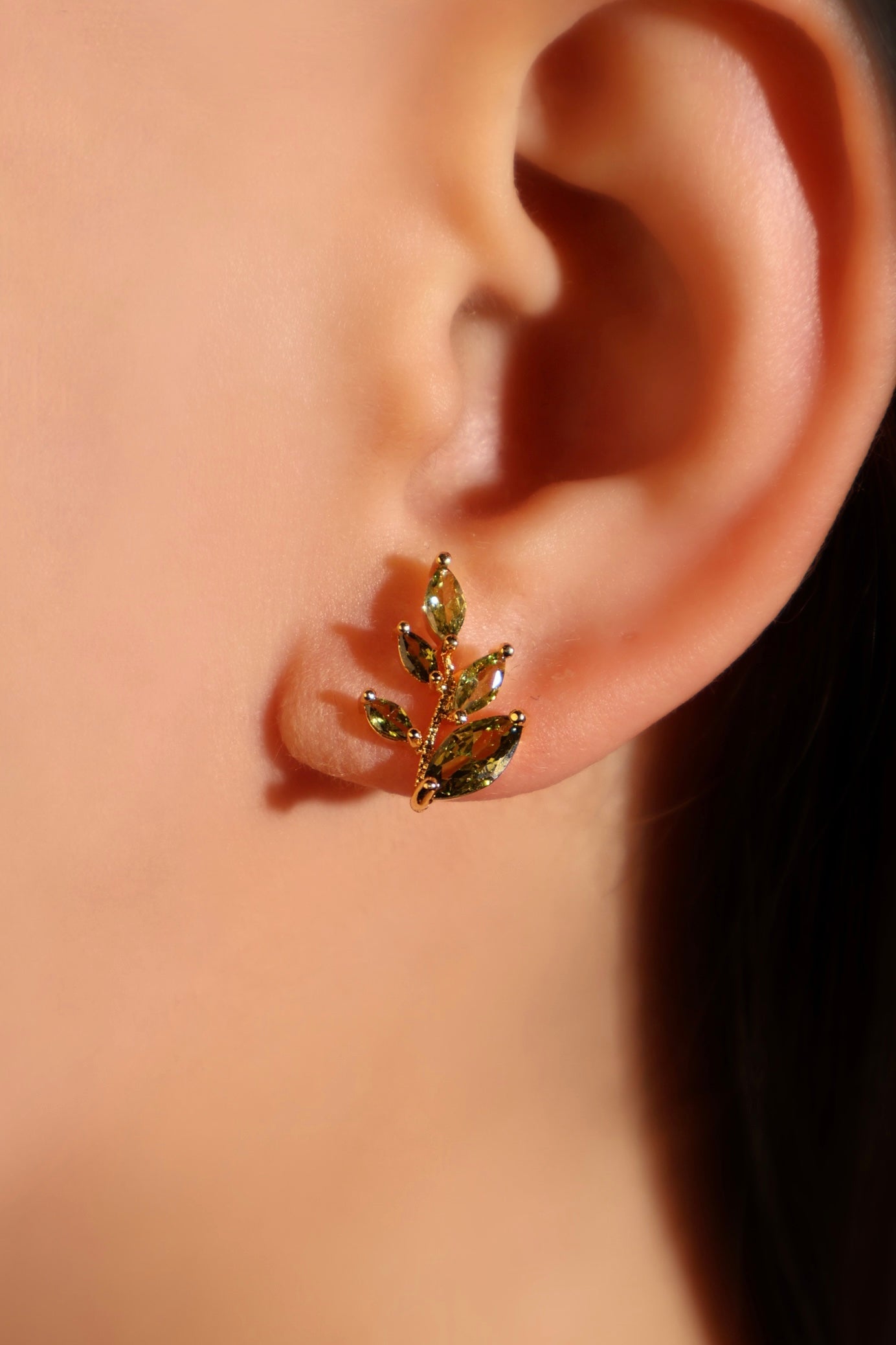 14K Real Gold Plated Verdant Vines Earrings