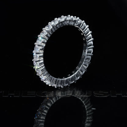 2mm Iced CZ Ripple Micro-inlay Ring