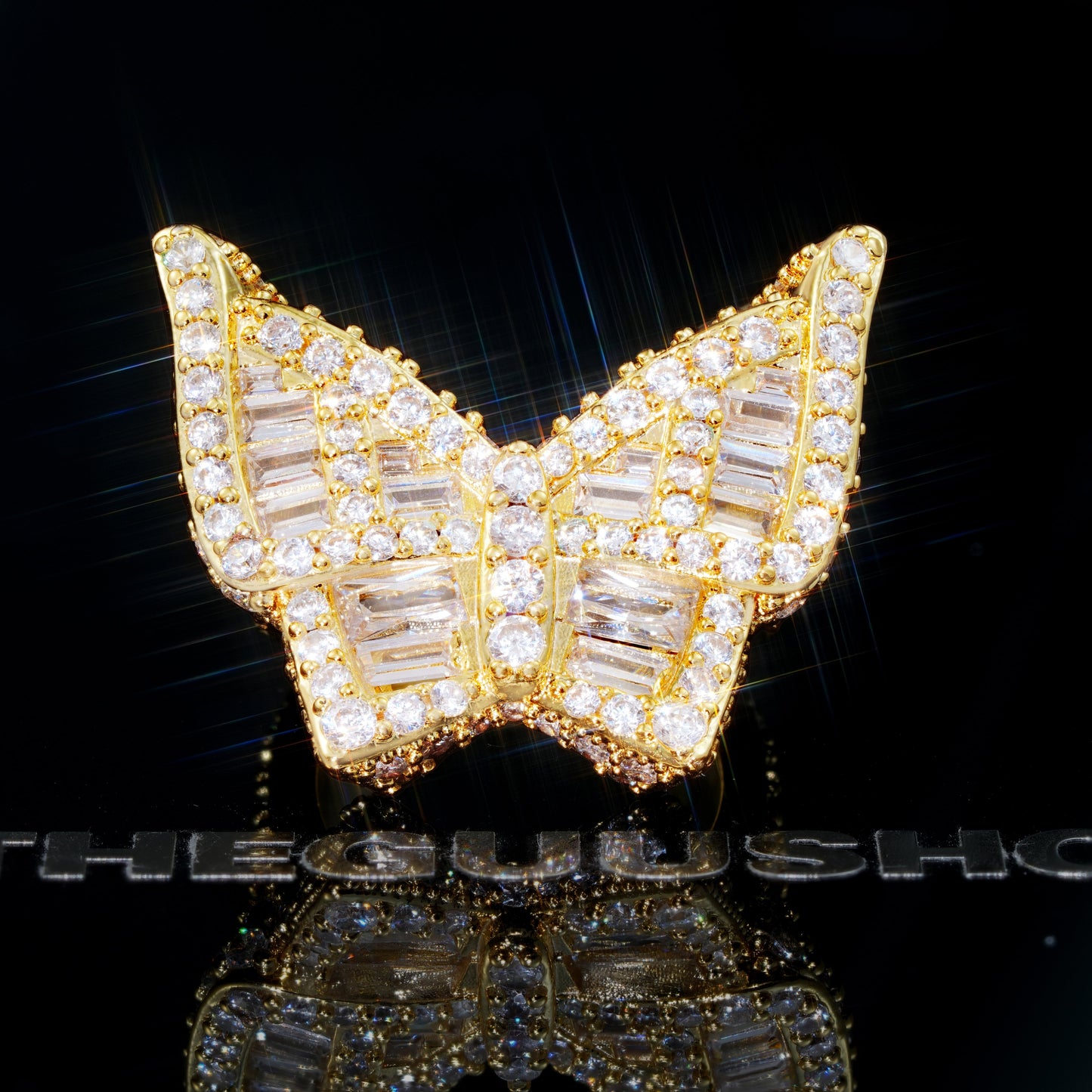 18k Gold-Plated CZ Hip Hop Butterfly Ring