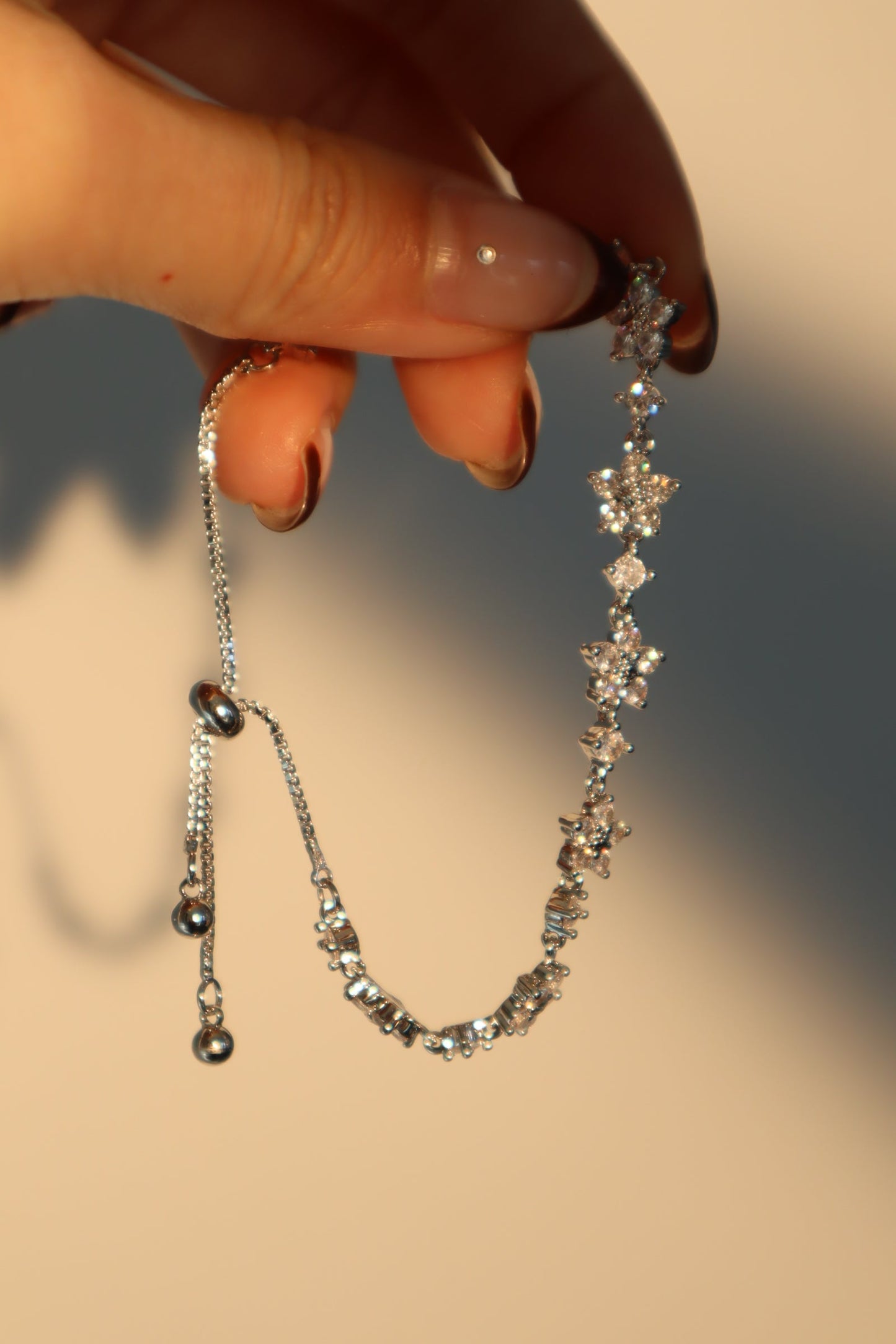 Palladium White Gold Plated Starlight Bloom Bracelet