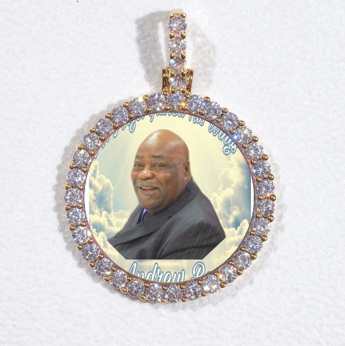 3D CIRCLE CUSTOM PICTURE PENDANT SMALL SIZE