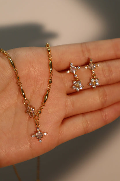 18K Real Gold Plated Starlight Bloom Earrings
