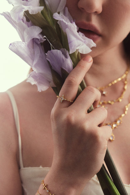 18K Real Gold Plated Starlight Ring