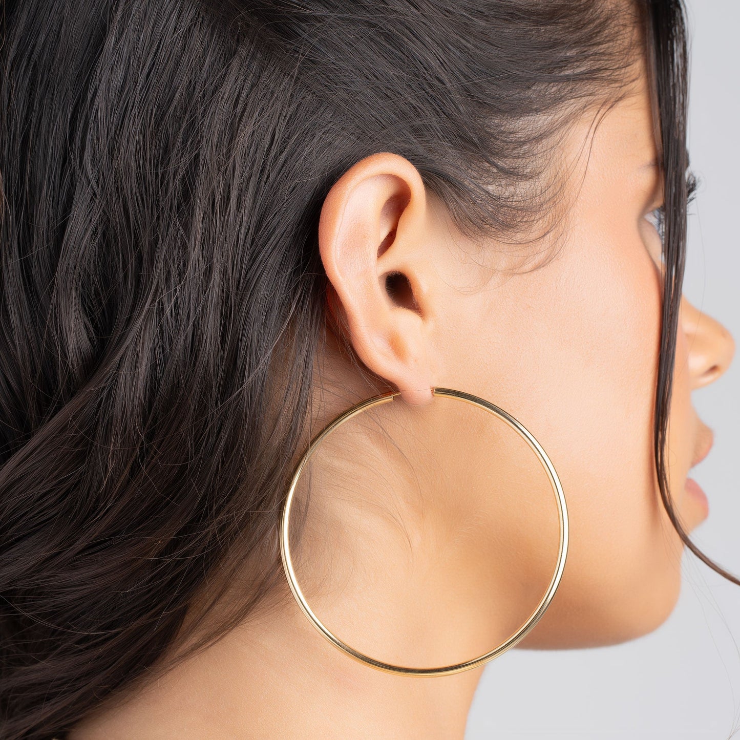 18K Gold Plated 3MM Endless Hoop Earrings