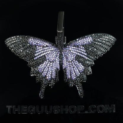 18K Gold-Plated Micro-inlay AAA CZ Butterfly Pendant Necklace
