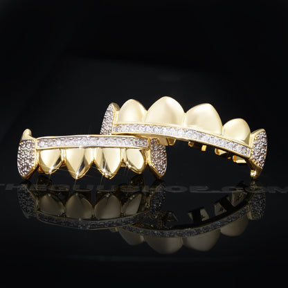 18K Gold-Plated Micro-inlay CZ Grillz