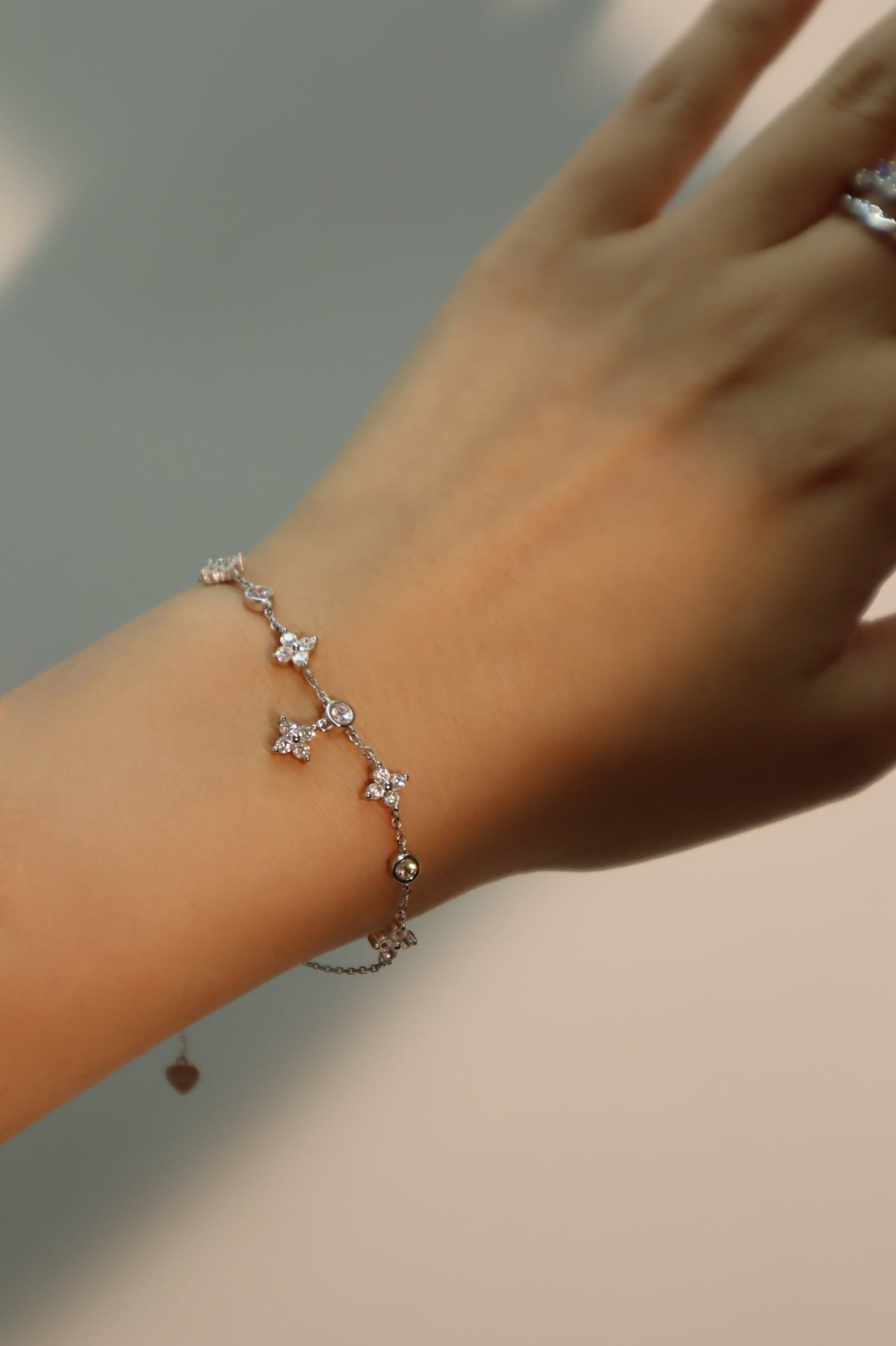 925 Sterling Silver Multi Starlight Petal Bracelet