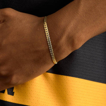 Curb Chain Bracelet in Yellow Gold - 4mm
