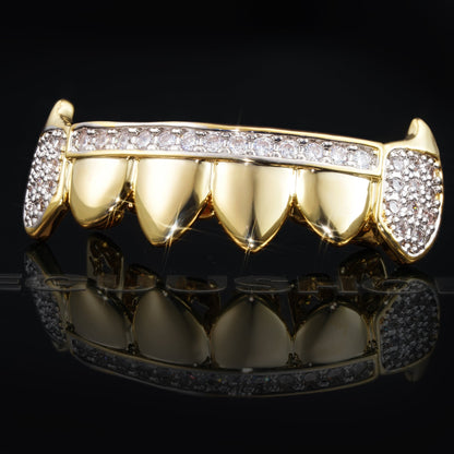 18K Gold-Plated Micro-inlay CZ Grillz