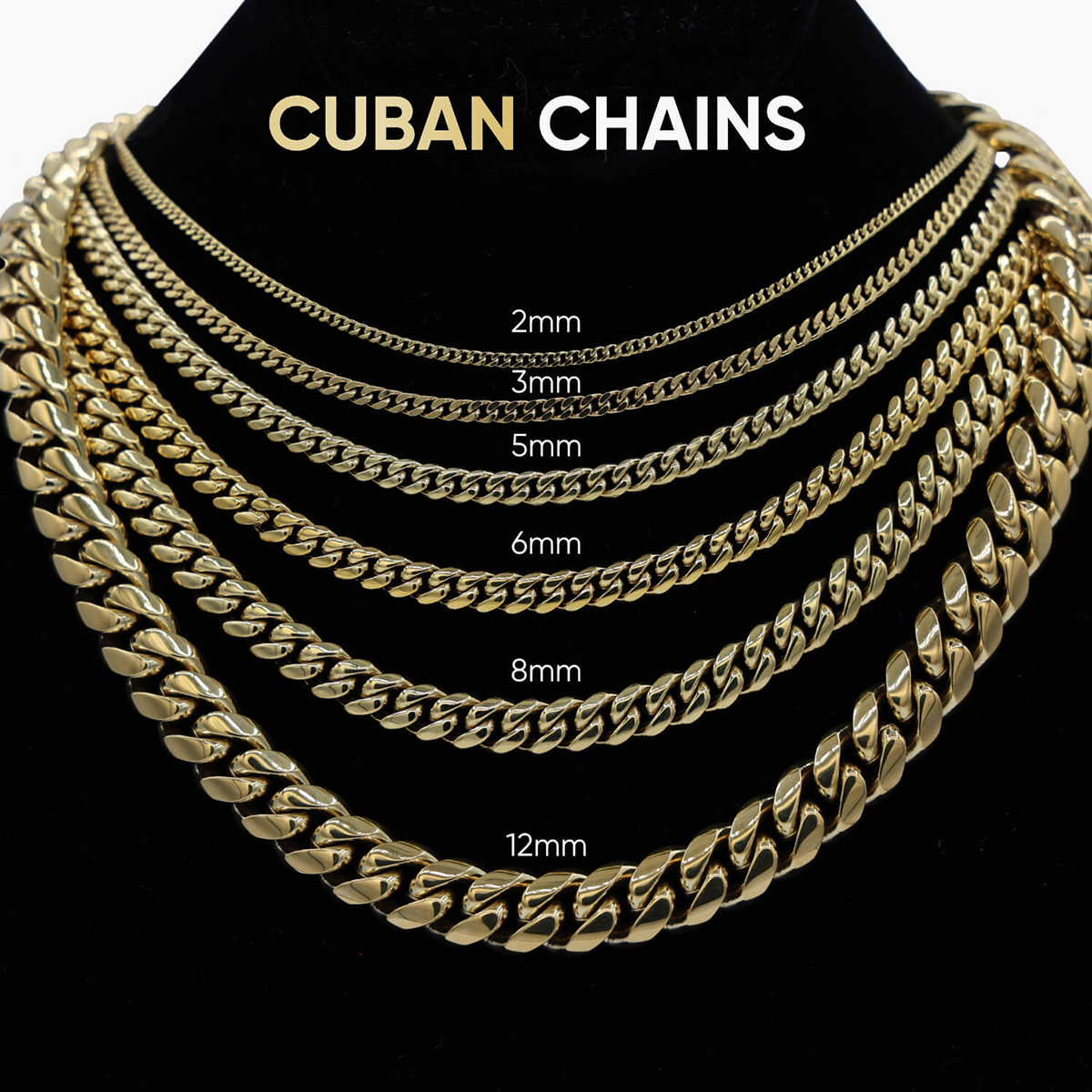 Diamond Cuban Link Necklace in Yellow Gold- 12mm