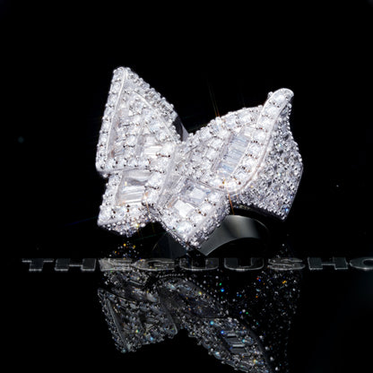 18k Gold-Plated CZ Hip Hop Butterfly Ring