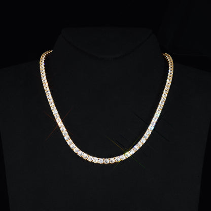 18K Gold-Plated 925 Sterling Silver AAA CZ Necklace